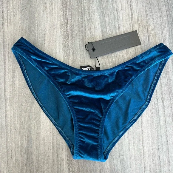 Bikini Bottoms Velvet Blue Bikini Triangl Swimwear Swim Triangl